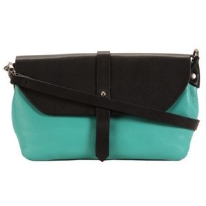Crossbody Purse Color Block Green Black
